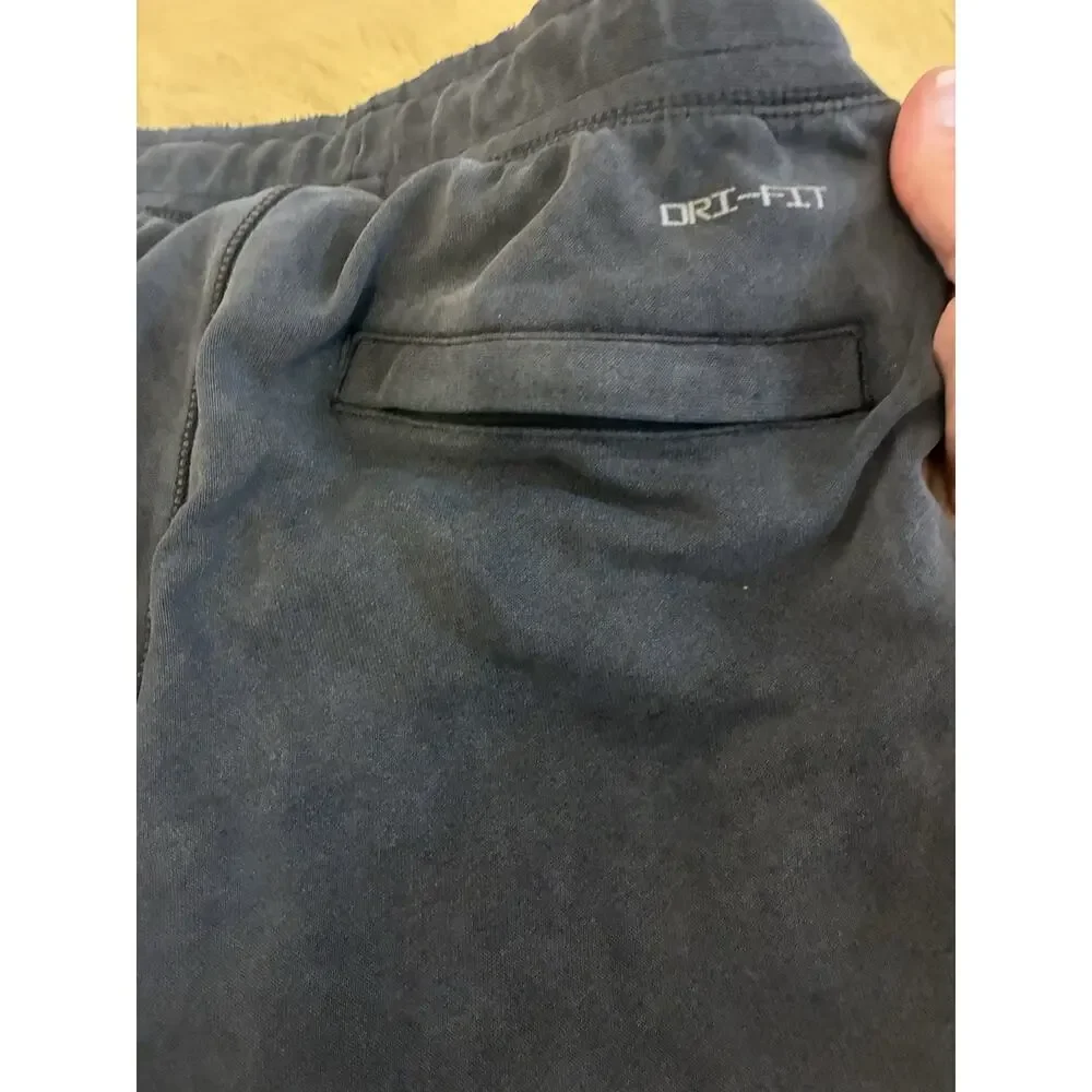Air Jordan Pants Mens M Grey Dri-Fit Slim Fleece Jogger Charcoal Cozy Gym Casual